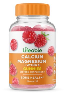 Lifeable Calcium Magnesium and Vitamin D Gummies Great Tasting Calcium Magnesium Supplement for Bone Health Calcium Gummies for Adults 90 Gummies