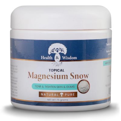 Heath and Wisdom Magnesium Snow - Magnesium Bath Soak, Magnesium Soak Bath, Magnesium Carbonate Powder, Magnesium for Bath, Calm Magnesium Powder, Magnesium Foot Soak, Magnesium for Skin - 2.65 Ounces