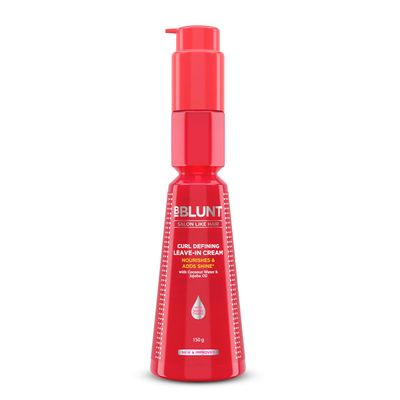 BBLUNT Curl Defining Leave-In Cream For Curly Hair, Leave-In Conditioner For Frizzy, Dry, Wavy Hair, Defines Curls and Gives Nourished Shiny Curly Hair, With Shine Tonic - 150 g