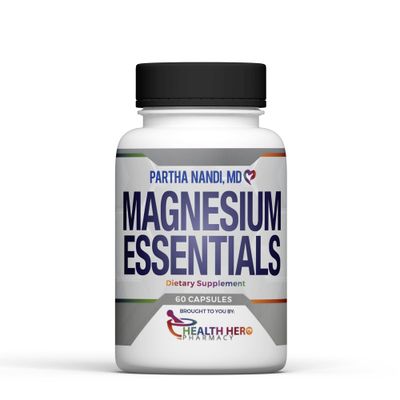 Partha Nandi, MD Triple Magnesium Complex - 60 Capsules - High Absorption Forms of Magnesium Citrate, Malate, and Glycinate - 235 mg - Magnesium Supplement for Sleep - Broad Spectrum 3-in-1 Capsules