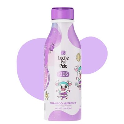 Leche Pal Pelo Kids Nourishing Shampoo - Gentle Daily Cleansing, Sulfate Paraben-Free Formula with Jojoba, Coconut Milk, Aloe Vera - Hydrates, Defines, 14.9 fl.oz