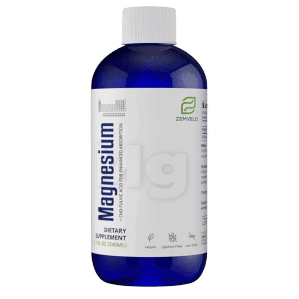 Liquid Ionic Natural Magnesium 96 Day Supply Longevity and Wellness Mood Support Restful Sleep Muscle Support
