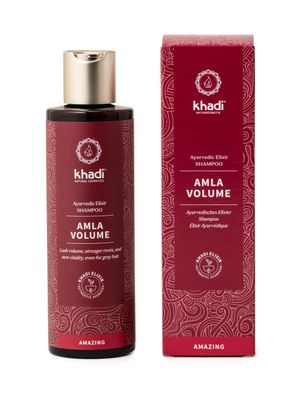 KHADI AMLA VOLUME Ayurvedic shampoo, 100 natural, silicone sulfate-free, promotes hair growth, shine volume, prevents hair loss gray hair, conditioning vegan hair care organic beauty 6.7oz