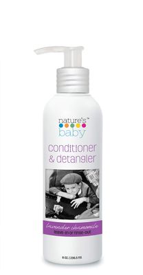 Nature&#39;s Baby Conditioner Detangler - Formulated for Problem and Sensitive Skin - Sulfate Free, No Artificial Fragrances and pH Neutral - Lavender Chamomile 8 oz