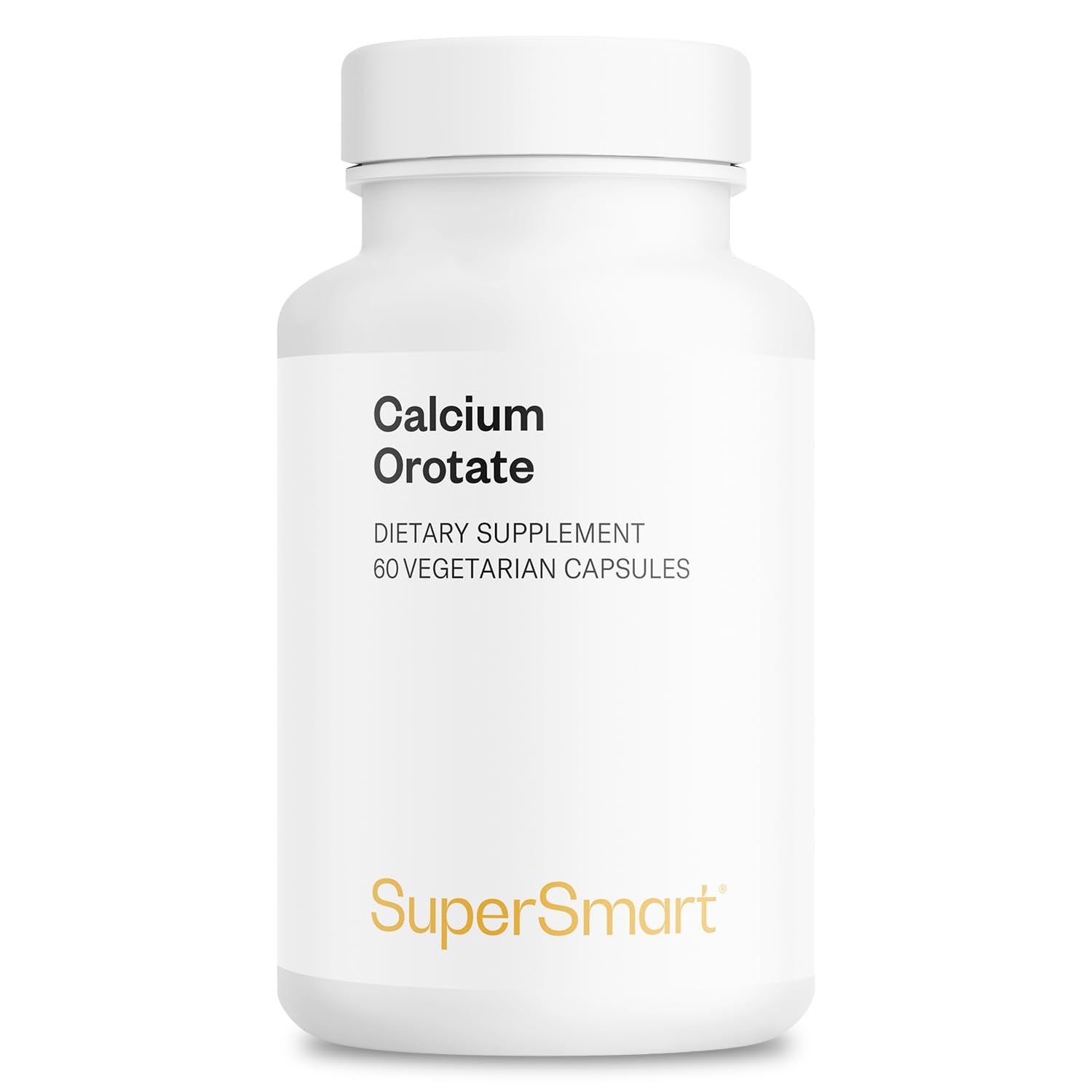 SuperSmart - Calcium Orotate with Magnesium Orotate 9:1 (Highly Bioavailable) - Advanced Teeth Bones Strength Supplement Non-GMO Gluten Free - 60 Vegetarian Capsules