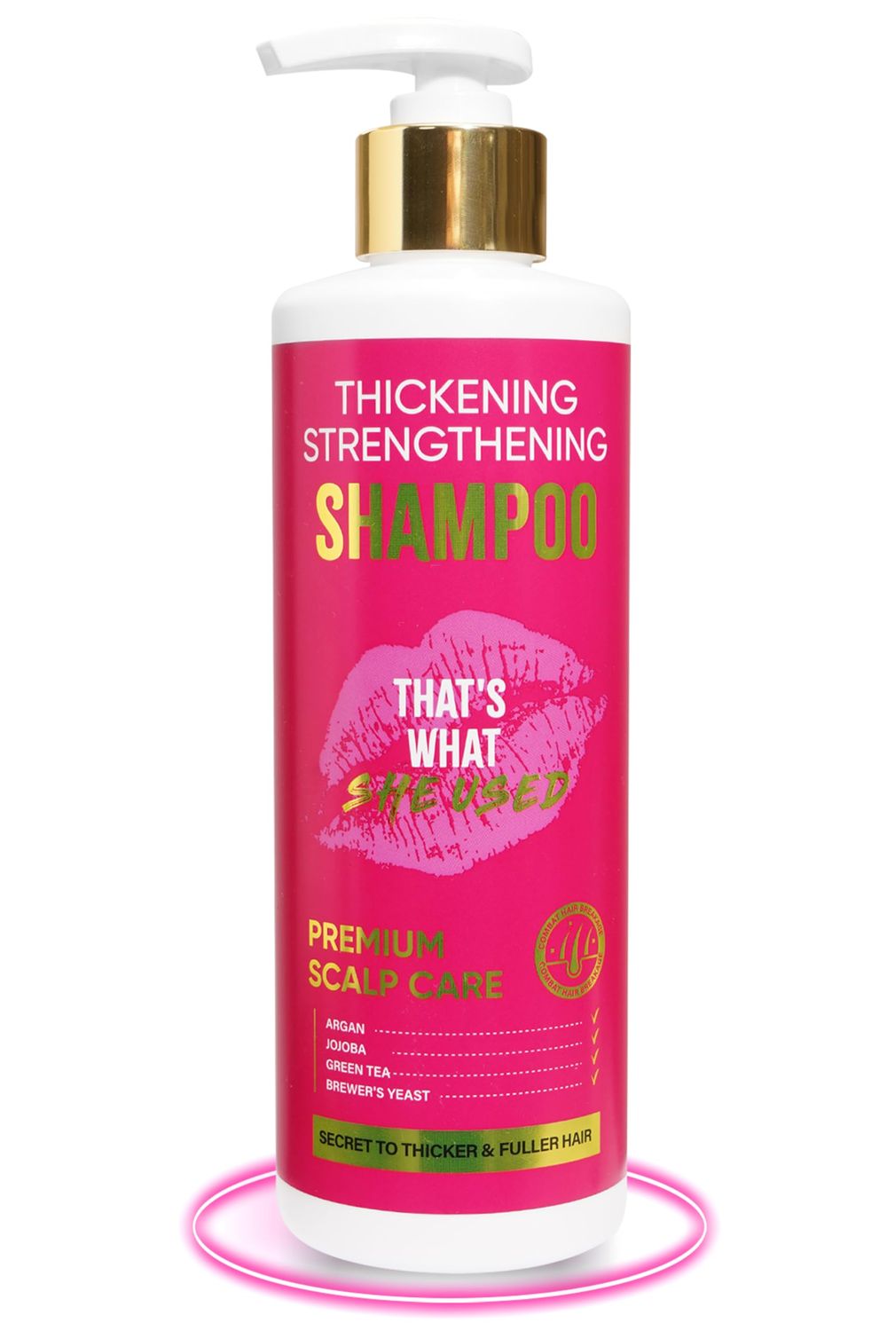 K-Beauty That&#39;s What She Used Hair Thickening Shampoo Scalp Enhancing Hair Growth Shampoo wBiotin, 17 Amino Acids, Caffeine, Panthenol, Niacinamide Free from Parabens Silicones 13 fl oz