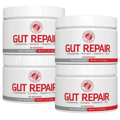 Silver Fern Gut Repair - Digestive Health Supplement Powder L-Glutamine, Curcumin, Zinc, Ascorbic Acid Blend