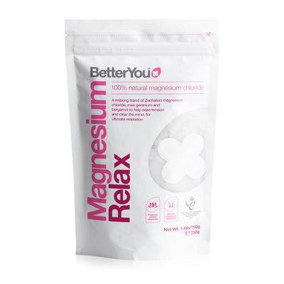 BetterYou Magnesium Relax Bath Flakes - Body Recovery Bath Salts with Magnesium - for Skin Health Sore Muscle Relief - with Essential Oils - 1.6 lb