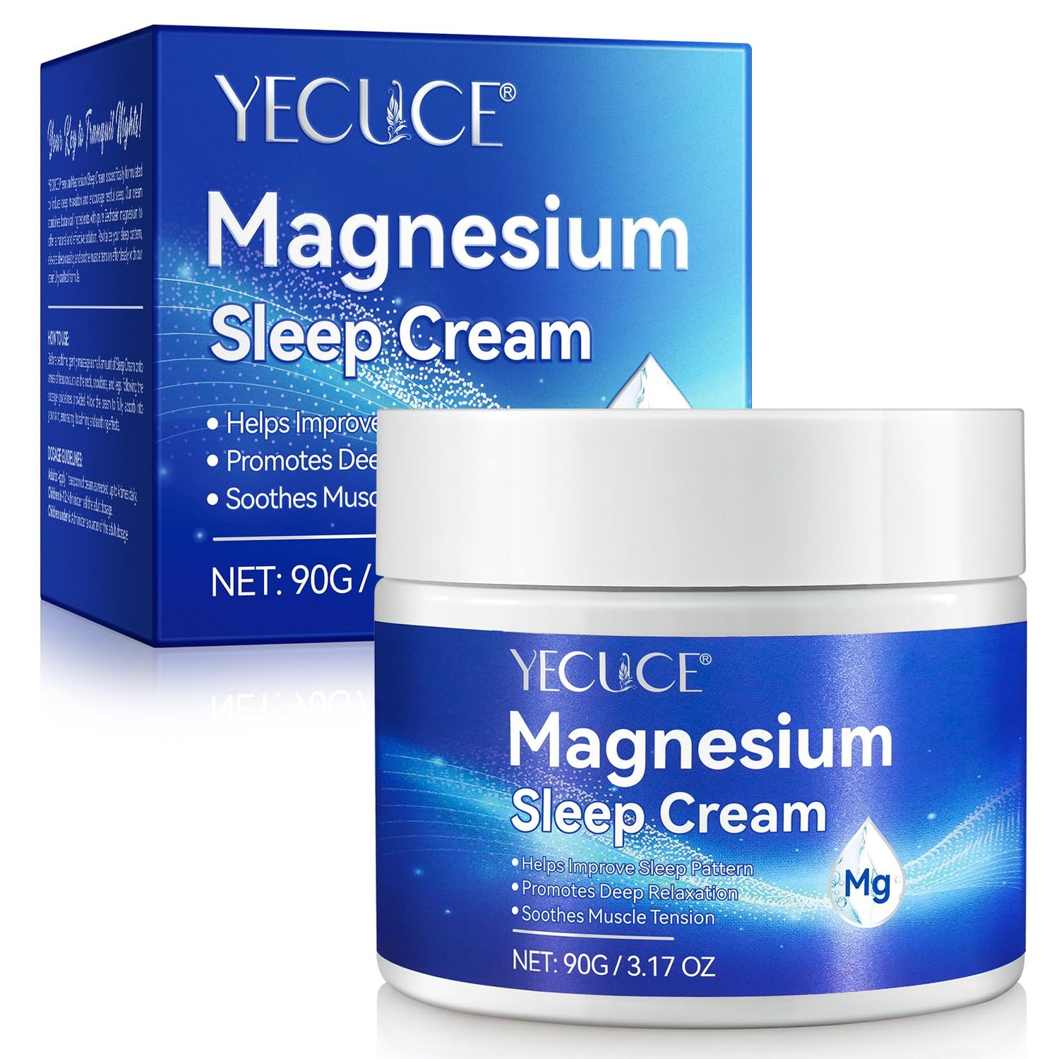Magnesium Lotion,Pure Magnesium Cream for Better Sleep,Leg Joint Care,Non-Greasy -Topical Magnesium Chloride-Skin Friendly Ingredients-3.17 OZ