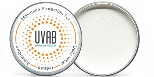 UVAB Zinc Sunscreen: Opaque White 15ml Travel-Sized Pot for Ultimate Sun Protection in Extreme Conditions. Perfect for Holidays, Skiing, Climbing, Beach and Leisure Activities.
