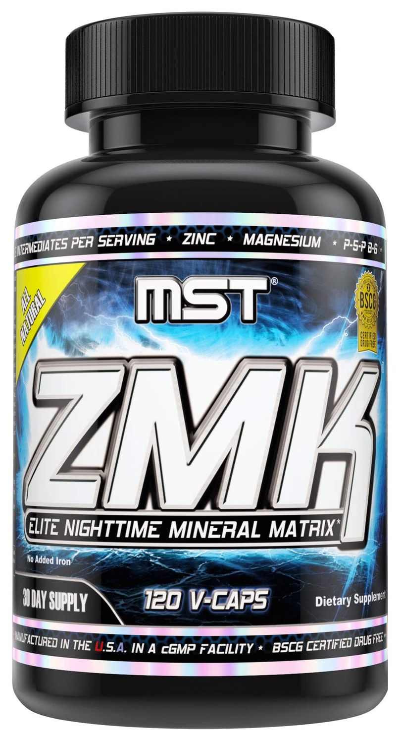 MST ZMK (Zinc Magnesium as Krebs Chelates (as Citrate, Fumarate, Malate, Succinate, Alpha-Keto-Glutarate. With Mineral Support Blend Trace Minerals. Support ATP, Sleep, Muscle Recovery, 120 V Caps
