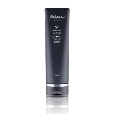 SALERM - 2-in-1 Gel and Shampoo - Stop To Relax Homme Barber Line - 250 ml - for All Hair and Skin Types - Refreshing and Relaxing Fragrance - Daily Use - Gentle Cleaning