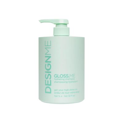 Design.Me GLOSS.ME Hydrating Shampoo With Hemp Argan Oil Adds Softness Shine Straight, Wavy, or Curly Hair Shampoo Sulfate-Free Color-Safe Moisturizing Shampoo for Dry Hair, 32 Fl Oz