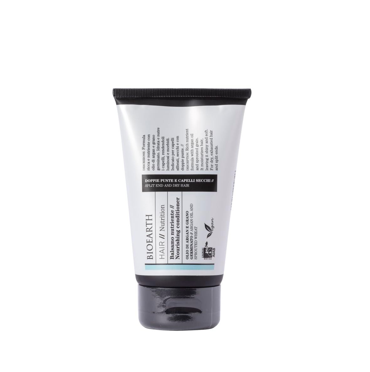 BIOEARTH Hair, Nourishing conditioner for dry hair and split ends, Made in Italy, Vegan, AIAB Certified - 150ml Pack