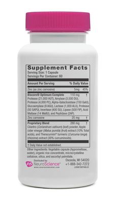 NeuroScience Digest DTX Gut Supplement with Digestive Enzymes for Men Women Apple Cider Vegar Zinc Carnosine - Promote Healthy Gut Detox, Immune Support Digestive Health (60 Capsules)