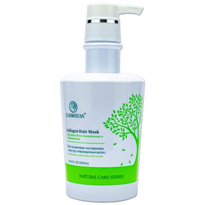 Xiaomoxuan Organic Plant-Based Collagen Hair Mask with Tea Tree Oil for Dry Damaged, Frizzy Hair - Split End Repair Treatment, Hydrating Strengthening