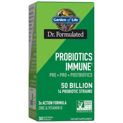 Garden of Life Probiotics with Prebiotics, Postbiotics, D3 Zinc - 30 Day Immune Support for Gut Digestive Health