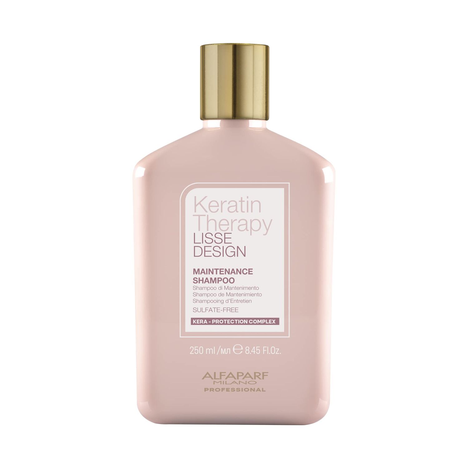 Alfaparf Milano Lisse Design Keratin Shampoo for Damaged Hair - Anti-Frizz - Maintains Brazilian Keratin Therapy - Smoothing, Straightening and Hydrating with Collagen (8.45 oz)