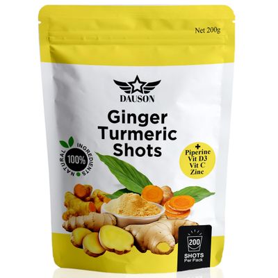 Ginger Turmeric Supplements - Boosted with Vitamin D3, Vitamin C, Pepper, Zinc Orange Joint, Gut Skin Health Support