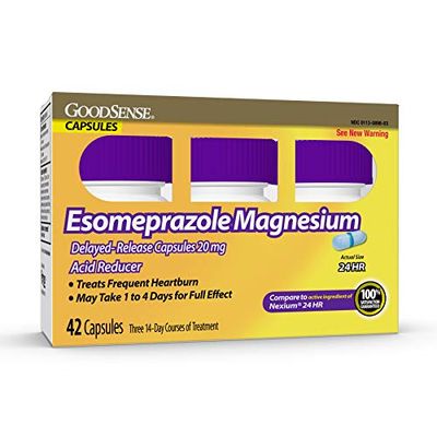 Esomeprazole Magnesium Delayed Release Capsules 20 mg, Proton Pump Inhibitor (PPI) for 24 Hour Frequent Heartburn Treatment, 42 Count