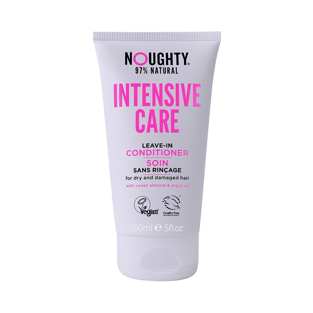 Noughty 97 Natural Intensive Care Leave In Conditioner, to Banish Damaged Hair and Split Ends with Sweet Almond Extract and Argan Oil, Sulphate Free Vegan Haircare 150ml