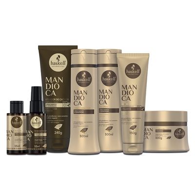 Haskell - Linha Mandioca - Leave In Hidratante Capilar 150 Gr - (Cassava Collection - Hair Moisturizer Leave In Net 5.29 Oz)