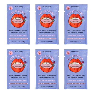 MANE CLUB Bad Attitude Deep Conditioner, cruelty free, vegan, no sulfates or parabens - Pack of 6