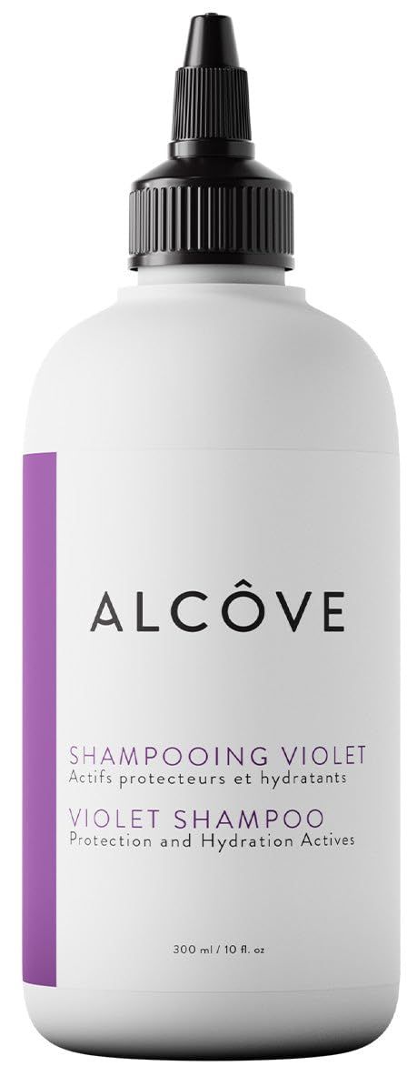 Alc ve - Violet Shampoo - Evening Primrose Oil, Mango Extract, and Argan Oil - Sulfate-Free - Blonde Hair - Colored Hair - Neutralize Yellow Tones - Refresh Highlights - Color-Safe -10oz