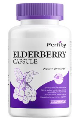Perfiby Elderberry Capsule with Magnesium and Vitamin C, D3 Zinc - Immune Support Supplement for Adults, 120 Capsules, 60-Day Supply
