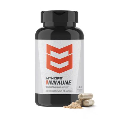 MTN OPS Immune Capsules Daily Immune Support with Vitamin D, Vitamin C, Zinc, Elderberry, Echinacea Antioxidants - 60 Easy-Swallow Capsules - 30 Servings