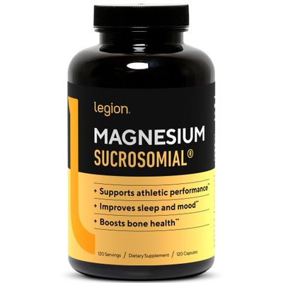 Legion Sucrosomial Magnesium Supplements - High Absorption Magnesium Supplement for Women Men - Magnesium Mineral Supplements to Help Boost Athletic Performance Overall Health - 120 Servings