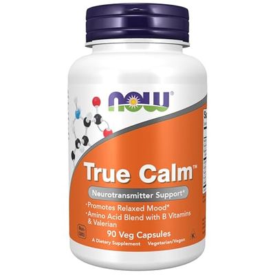 NOW Supplements, True Calm, with Magnesium, GABA, B Vitamins More, 90 Veg Capsules