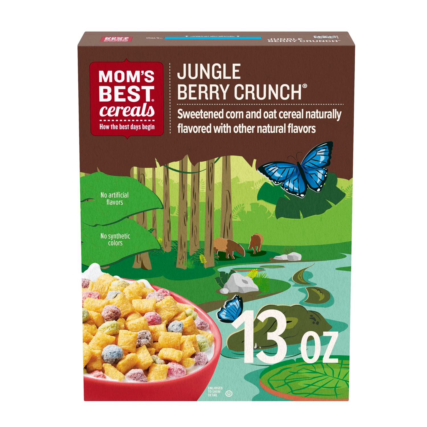 Mom&#39;s Best Jungle Berry Crunch, Kosher, 13 oz Box (Pack of 8)