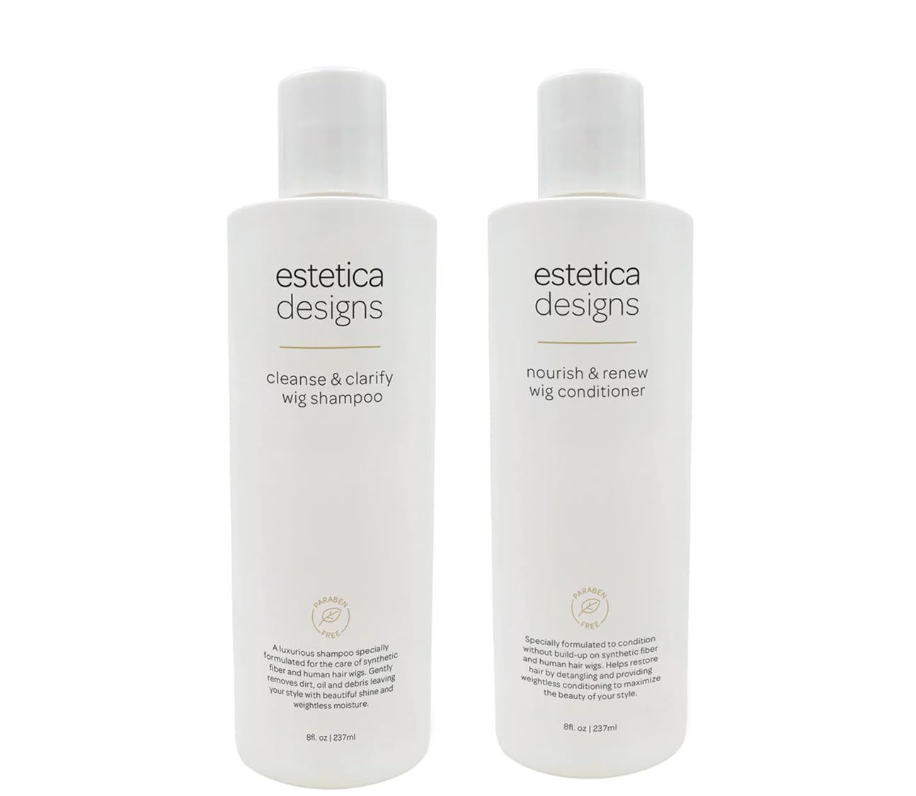 Estetica Designs Wig Shampoo Conditioner Wig Cap Bundle Not Just Wigs Care Sheet
