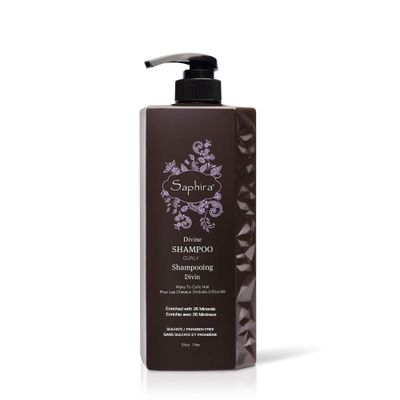 Saphira Divine Curls Shampoo for Curly, Wavy and Multi-Textured Hair, Sulfate-Free, Paraben-Free, Deeply Cleanses, Restores and Hydrates Curls, 34 Ounce