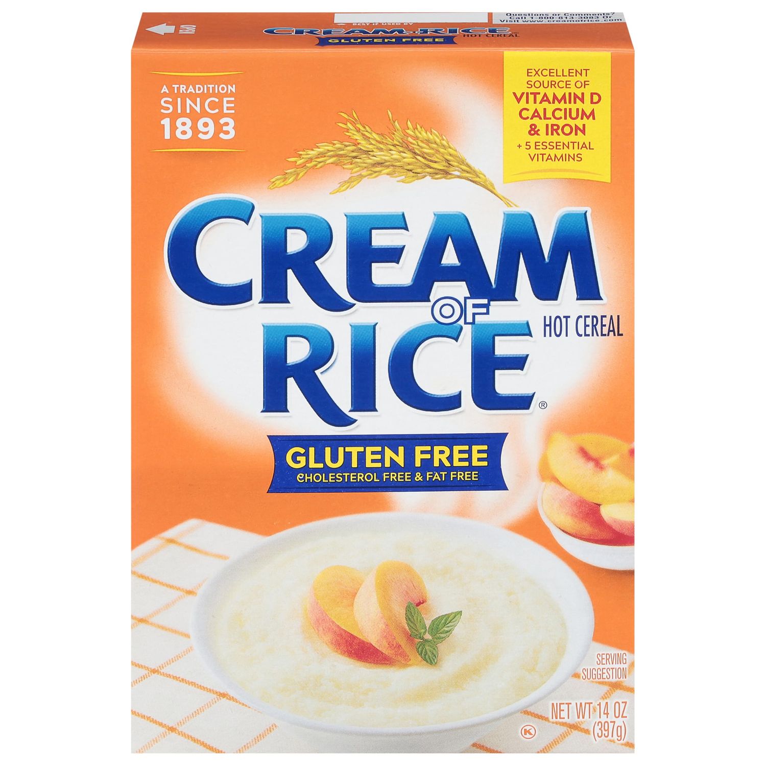 Cream of Rice Gluten Free Hot Cereal, 14 Ounce (Pack of 12)