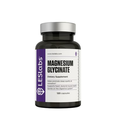 LES Labs Magnesium Glycinate - Supports Restful Sleep, Heart Health, Stress Relief, Metabolism, Nerve Muscle Function, Gentle on The Digestive System - Non-GMO Supplement - 120 Capsules
