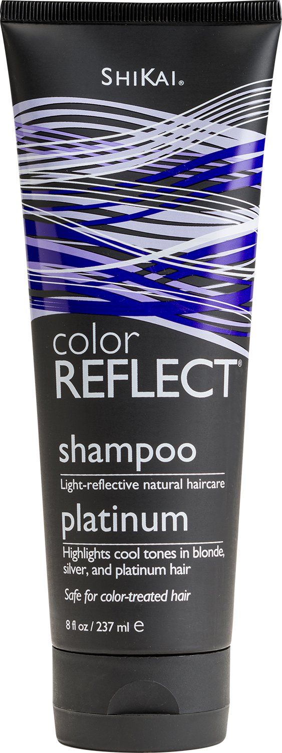 Shikai Color Reflect Platinum Shampoo (8oz, Pack of 1) Highlights Cool Tones in Blonde, Gray Platinum Hair Gentle Cleanser Leaves Hair Shiny
