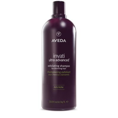 Aveda Invati Ultra Advanced Exfoliating Shampoo Rich Step 1 of 4 Reduces Hair Loss by 77 for Medium to Thick Thinning Hair Types Normal to Oily Scalp 94 Naturally Derived, 33.8 Fl Oz