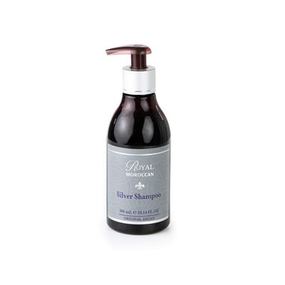 Royal Moroccan BEST SILVER SHAMPOO 300 ml 10.05 fl.oz Purple Shampoo for Blond Hair Grey HairLights Shampoo for Blond Silver Hair Anti-Yellow Shampoo Paraben-Free Argan Oil Hair Products
