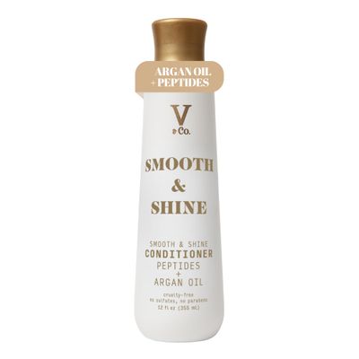 VCo. Beauty Smooth Shine Conditioner with Peptide Technology, 12 oz, Sulfate Free Conditioner for All Hair Types, Gentle, Color Safe Conditioner