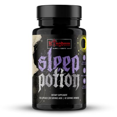 Kingdom Supplements Sleep Potion Sleep Aid Recovery Pill Supplement Magnesium Zinc Glycinate, Vitamin B6, Chamomile, L-Theanine 120 Capsules