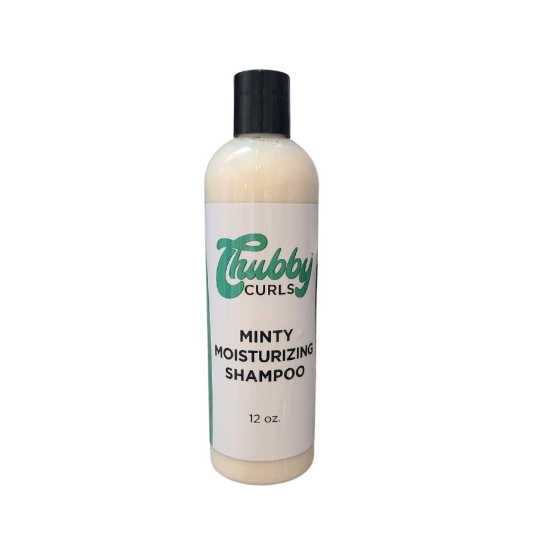 Chubby Curls Nourishing Minty Moisturizing Shampoo. Infused with Aloe Vera, Slippery Elm, Conditioners and Protein. Strengthens and Restores Dry, Brittle Hair. Great for All Curly Hair Types!