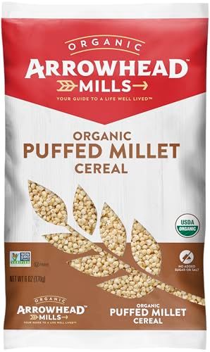 Arrowhead Mills Puffed Millet Cereal, 6 oz Bag (Pack of 2)