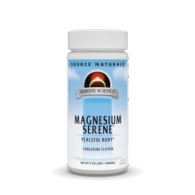 Source Naturals Serene Science Magnesium Serene, Peaceful Body, Tangerine Flavored - 9 Ounce Powder