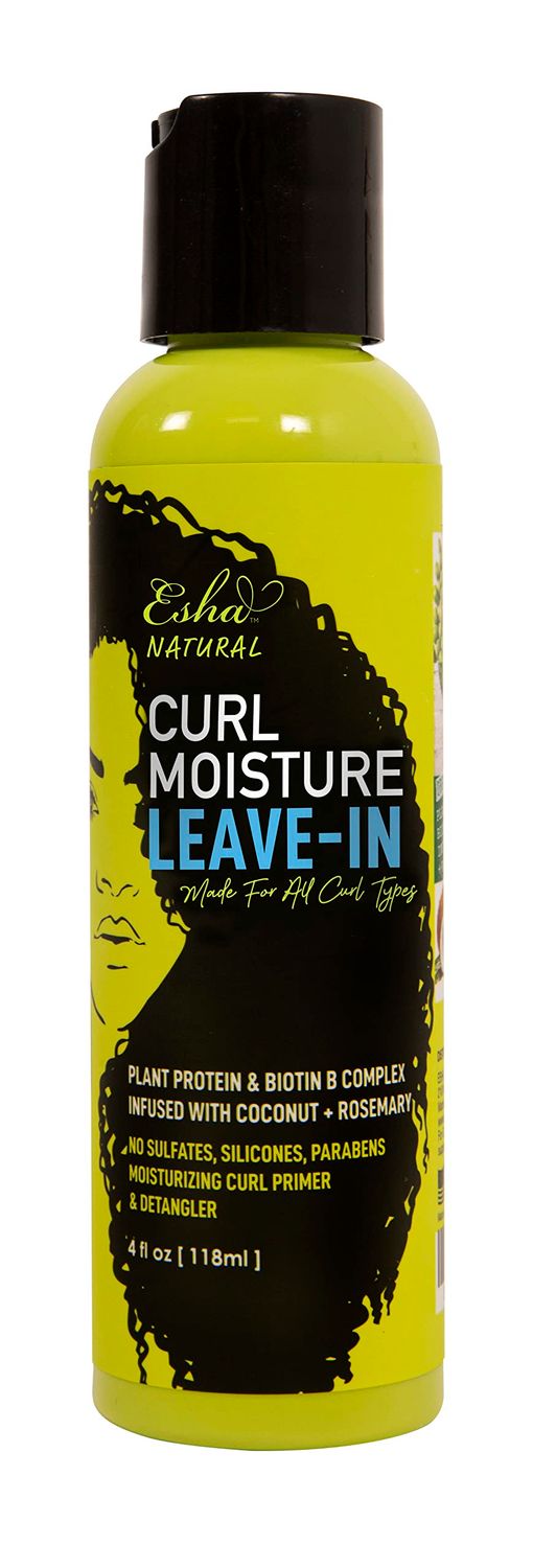 Esha Girl Natural - Leave-In Conditioner - Moisturize Dry Hair - Enhance, Nourish, Hydrate Curls - Biotin Infused - Coconut Frizz Hair Care (4 oz.)