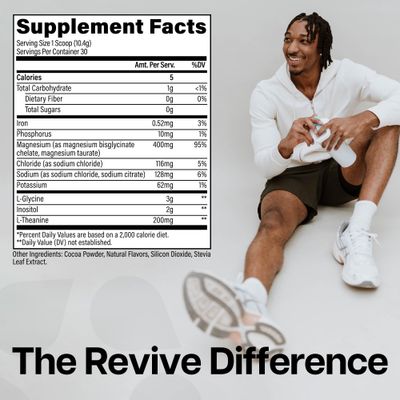 Revive MD Sleep Support Supplement for Adults, Dark Chocolate - Sleep Supplements with Magnesium (Glycinate), Inositol, Glycine L-Theanine - Promotes Relaxation Sleep Health