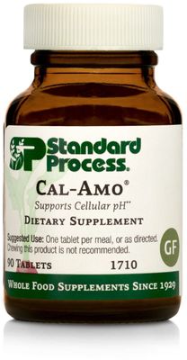 Standard Process Inc. Cal-Amo - Cellular pH Support and Lung Support Supplement with Magnesium Citrate, Calcium Chloride, Calcium Lactate, Ammonium Chloride - 90 Tablets