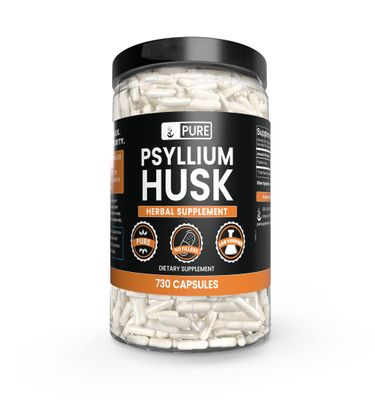 PURE ORIGINAL INGREDIENTS Psyllium Husk (730 Capsules) No Magnesium Or Rice Fillers, Always Pure, Lab Verified