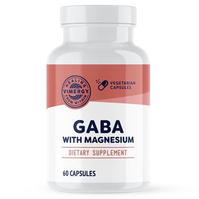 Vimergy GABA with Magnesium - Supports Nervous System Function - Promotes Relaxation - Kosher, Vegan Gluten-Free - 60 Capsules